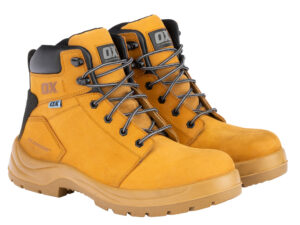 OX Attitude Honey Nubuck Leather Safety Boots - Size 6