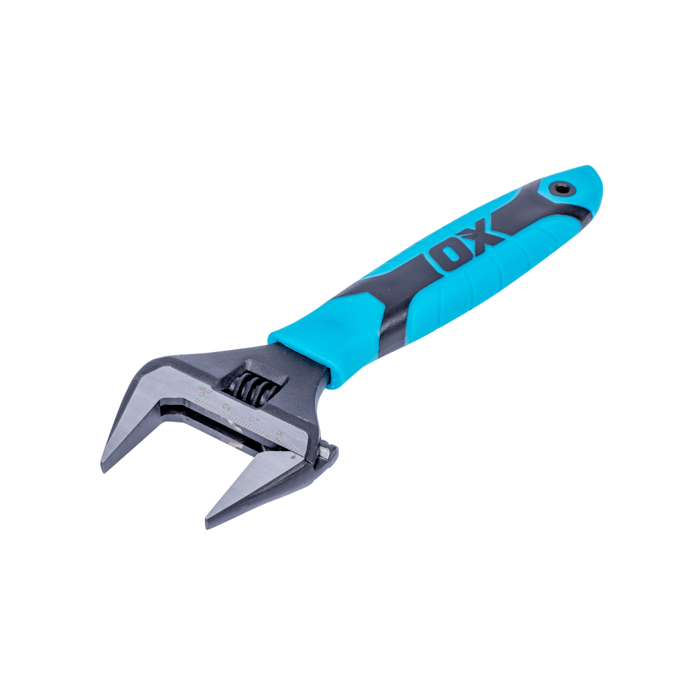 OX Pro Ultra Wide Jaw Adjustable Wrench - 8"/200mm