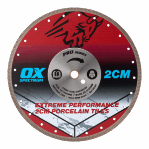 OX Pro 2CM Porcelain Cutting Blade - 350/25.4/20mm
