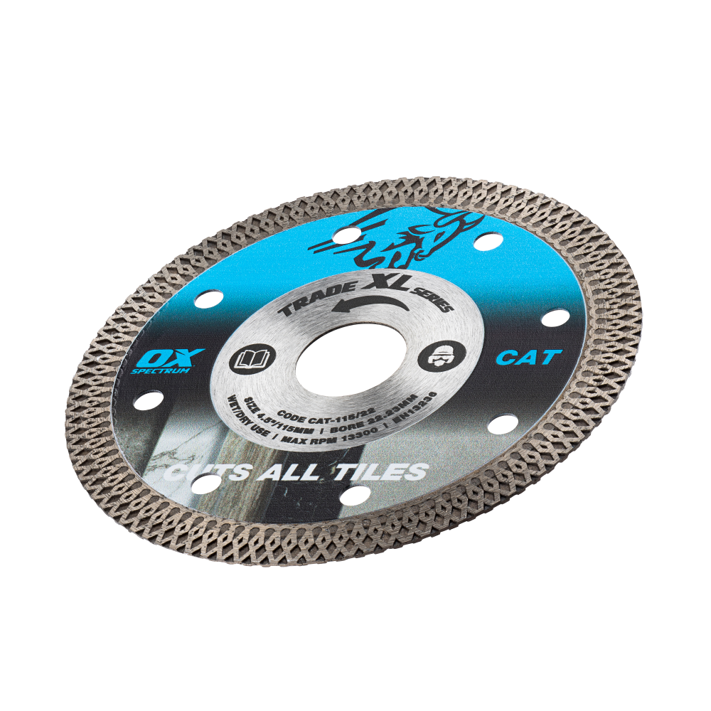 OX Trade XL Cuts All Tiles Diamond Blade - 115/22.23mm