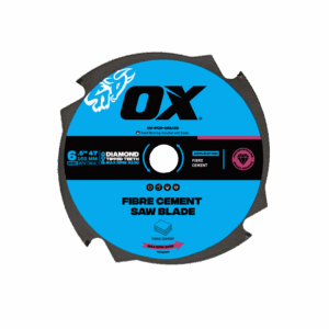 OX Fibre Cement Cutting Blade - 4 Teeth - 165/20mm