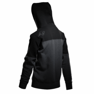 OX Zip Through Hoodie (Black/Grey) - M