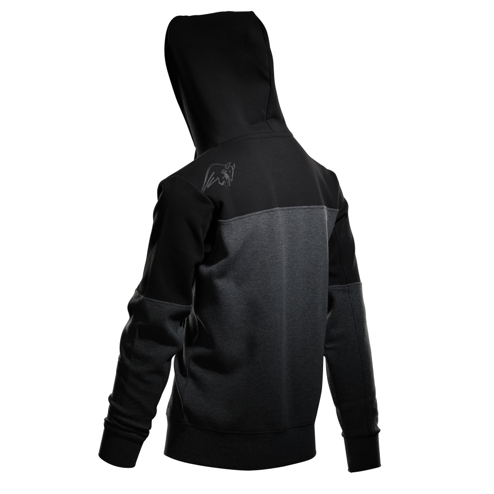 OX Zip Through Hoodie (Black/Grey) - L
