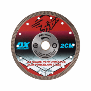 OX Pro 2CM Porcelain Cutting Blade - 180/25.4/22.23mm