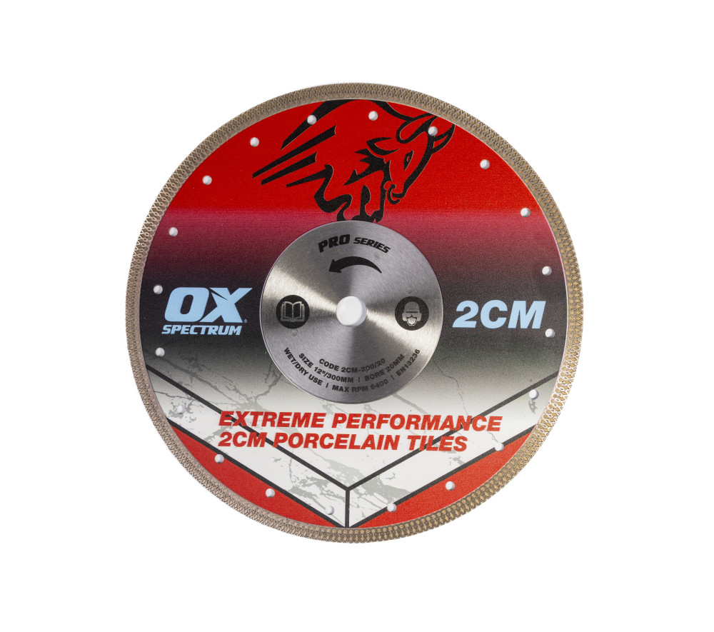 OX Pro 2CM Porcelain Cutting Blade - 300/20mm
