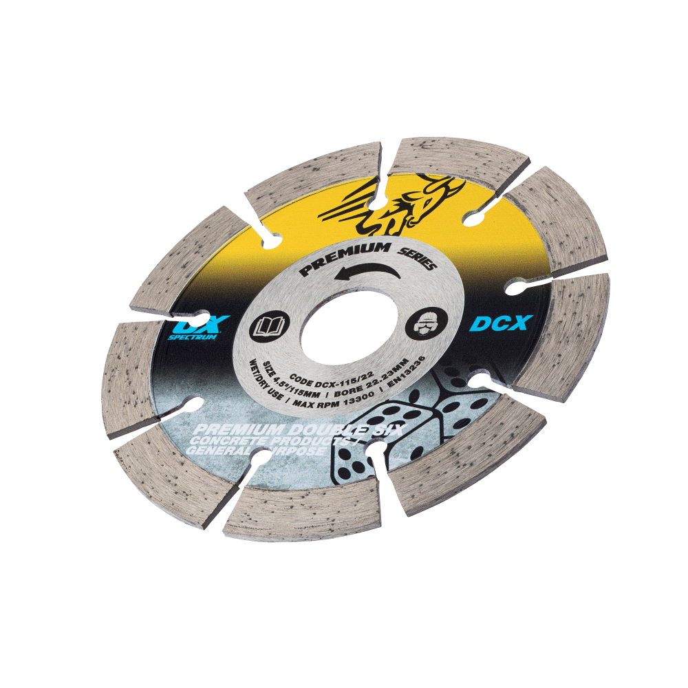 Spectrum Plus Double Six Diamond Blade - GP - 115/22.23mm - OX