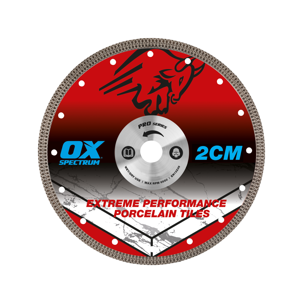 OX Pro 2CM Porcelain Cutting Blade - 250/25.4mm