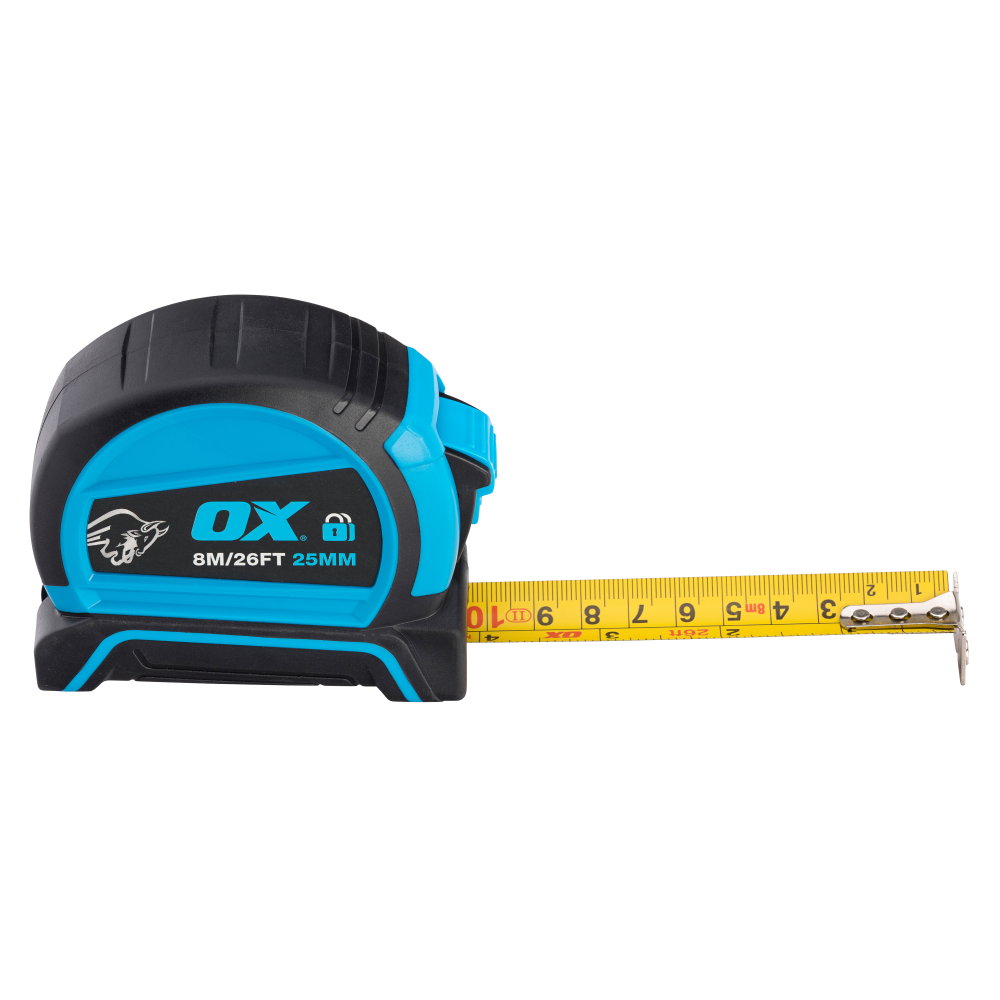 OX Pro Dual Auto Lock Tape Measure - 8m / 26ft - Image 4