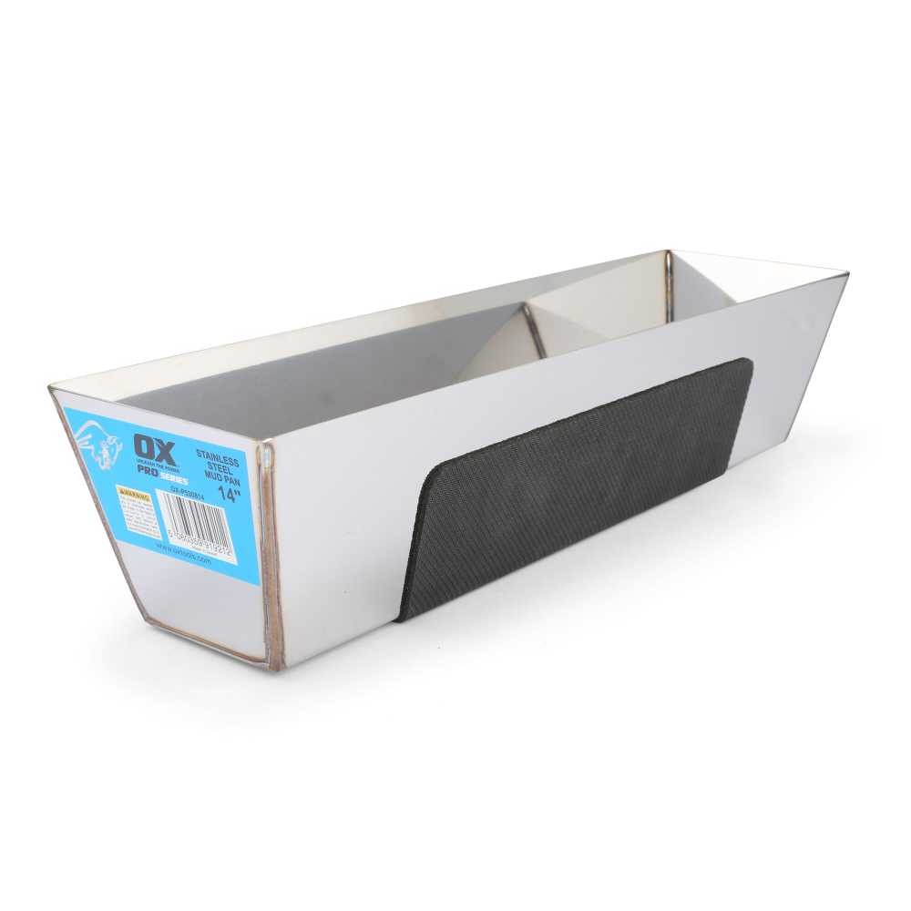OX Pro Stainless Steel Mud Pan, 14"